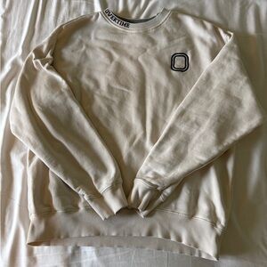 Overtime Cream Crewneck Sweatshirt - Minimal Logo